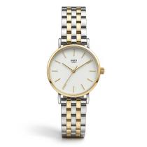 Relógio Feminino Prata e Dourado Ipanema Fundo Branco 28mm