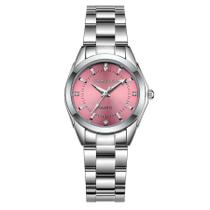 Relógio Feminino Prata Rosê Pulseira Aço Luxo Elegante - Chronos