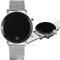 Relógio feminino prata silicone digital led original - Orizom