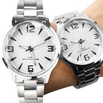 relogio feminino premium aço inox casual prata prova dagua resistente casual presente social original