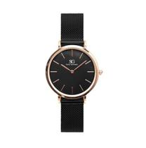 Relogio feminino preto Houston Rosé Gold 32mm Saint Germain