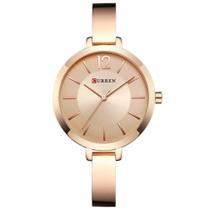 Relógio Feminino Pulseira Ultrafina Aço Inoxidável Curren 9012L