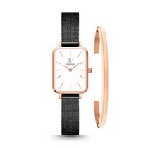 Relógio Feminino Quadrado Delicado De Pulso Analógico + Bracelete Ajustável Casual Relógio Feminino Quadrado Delicado De Pulso Analógico + Bracelete Ajustável Casual