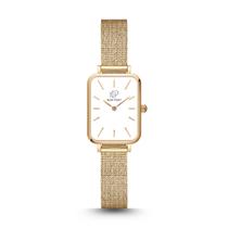 Relógio Feminino Quadrado Dourado Delicado Elegante De Pulso New Port