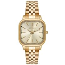 Relógio Feminino Quadrado Dourado Minimalista - Seculus