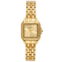 Relogio Feminino Quadrado Dourado Mondaine Pequeno Original 32777lpmvde1