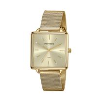 Relógio Feminino Quadrado Minimalista Dourado