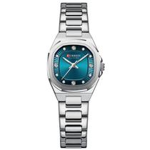 relógio feminino quartzo ponteiros strass design elegante à prova d água