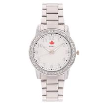 Relógio Feminino Quebec Original Lançamento Prateado Lindo