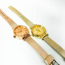 Relógio feminino redondo fino clássico ótima qualidade