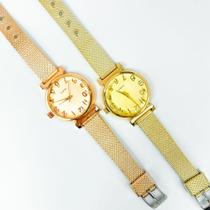 Relógio feminino redondo fino retrô - Filó Modas