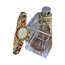 Relógio Feminino Retrô Redondo Com Quartzo Arco-Íris, Elegante, Luxuoso, Estilo Francês, Com