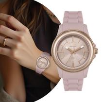 Relógio Feminino Rosa Analógico de Pulso Movimento Quartzo com Pulseira de Silicone Redondo Delicado Luxo Elegante Fashion Mormaii Relógio Feminino Rosa Analógico de Pulso Movimento Quartzo com Pulseira de Silicone Redondo Delicado Luxo Elegante Fashion Mormaii