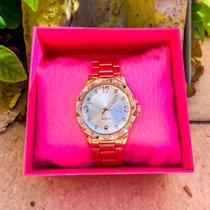 Relógio Feminino Rosa Com Caixa E