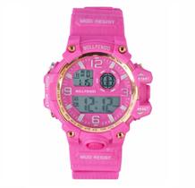 Relógio Feminino Rosa Delicado Digital Leve Meninas 2026