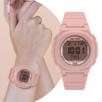 Relógio Feminino Rosa Digital com Pulseira de Silicone à Prova D Água Esportivo Casual Fashion Mormaii