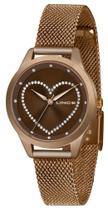 Relógio Feminino Rose Ponteiro Lince Com Pedras lrr4557l n1