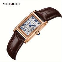 Relógio Feminino SANDA Elegante - Pulseira em material sintético Vermelho -