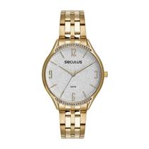 Relógio Feminino Seculus Brilho Dourado 50M 77251Lpsvds1 Relógio Feminino Seculus Brilho Dourado 50M 77251Lpsvds1
