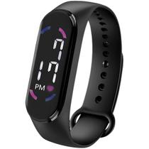 Relógio Feminino Smart Digital Preto Tamanho Médio Moderno Resistente Pulseira Emborrachada Qualidade Moda Blogueira