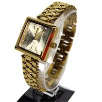 Relógio Feminino Technos 2035MXHS/1K Dourado Quadrado