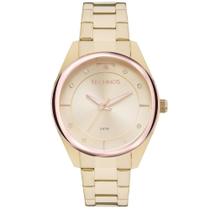 Relógio Feminino Technos Fashion Trend Dourado com Rose Gold Aço Inox Máquina Japonesa 2035MKWLOY/4X Relógio Feminino Technos Fashion Trend Dourado com Rose Gold Aço Inox Máquina Japonesa 2035MKWLOY/4X