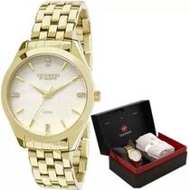 Relógio Feminino Technos Kit Elegance Com Lenço 2036LOV K4B Relógio Feminino Technos Kit Elegance Com Lenço 2036LOV K4B