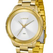 Relógio Feminino Technos Prata Dourado com Pedras 4,1cm