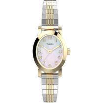 Relógio feminino Timex Cavatina com pulseira de expansão em dois tons
