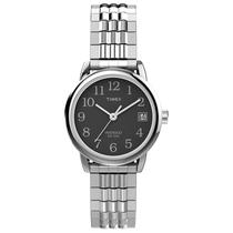Relógio feminino Timex Easy Reader, ajuste perfeito, 25 mm, prata