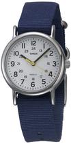 Relógio feminino Timex Weekender, estojo prateado de 31 mm, mostrador branco