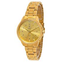 Relógio Feminino Tuguir Analógico Infinity TGI37054 Dourado