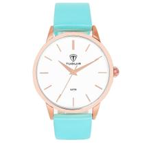 Relógio Feminino Tuguir Analógico TG106 Rose e Verde água