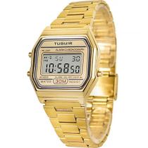 Relógio Feminino Tuguir Digital Dourado Tg136 Original TG30055
