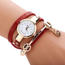 Relogio Feminino Vermelho luxo Pulseira De Bracelete Strass