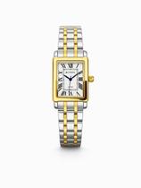 Relógio Feminino Versales Aço Quadrado Misto Banho Ouro 18k