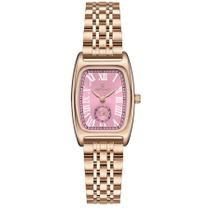 relógio feminino vintage pulseira em aço mostrador elegante casual à prova dagua