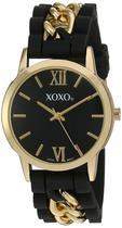 Relógio Feminino XOXO XO8101 - Quartzo Metálico com Pulseira de Borracha Preta