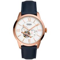 Relógio Fossil Automático Masculino Townsman Rosé Pulseira em Couro ME3171/0JN