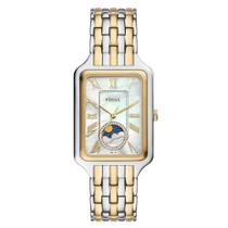 Relógio Fossil Feminino Ref: Es5399/1bn Sol E Lua Retangular Bicolor