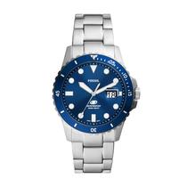Relógio Fossil FS6029 Masculino 42mm Quartzo Azul Aço Inoxidável