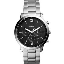 Relógio Fossil Masculino Chronógrafo Aço Inox Fs5384/1kn Prateado Preto
