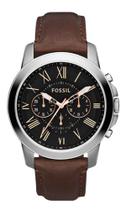 Relógio Fossil Masculino Grant Pulseira Couro Original Novo FS4813/0PN