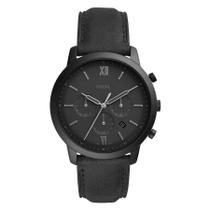 Relógio Fossil Masculino Ref: Fs5503/0pn Cronógrafo All Black