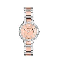 Relógio Fossil Virginia Quartz 30 mm Prata Rosa Glitz 50 m