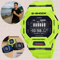 Relógio G-SQUAD G-SHOCK Masculino Digital Prova Dágua 20ATM Esportivo Preto Bluetooth Strava corrida Verde Monitor de Passos GBD-200-9DR