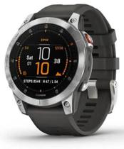 Relógio Garmin Epix Gen 2 Cinza Pulseira de Silicone Preta