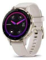 Relógio.Garmin.Venu 3s Marfim Com Dourado 41mm Dourado