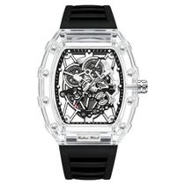 Relógio Gosasa Fashion Hollowed Tonneau transparente para homens Relógio Gosasa Fashion Hollowed Tonneau transparente para homens