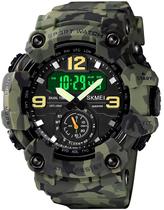 Relógio Gosasa S-Shock Camouflage Green à prova d'água para homens
